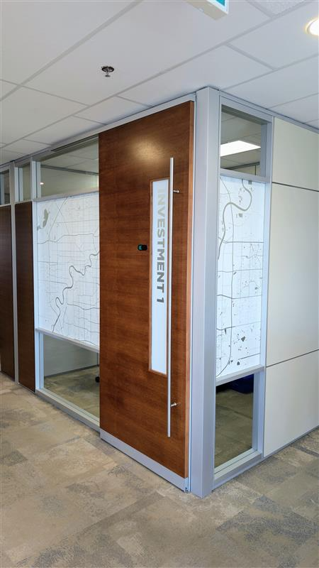Investment meeting room in the Cushman & Wakefield Edmonton office