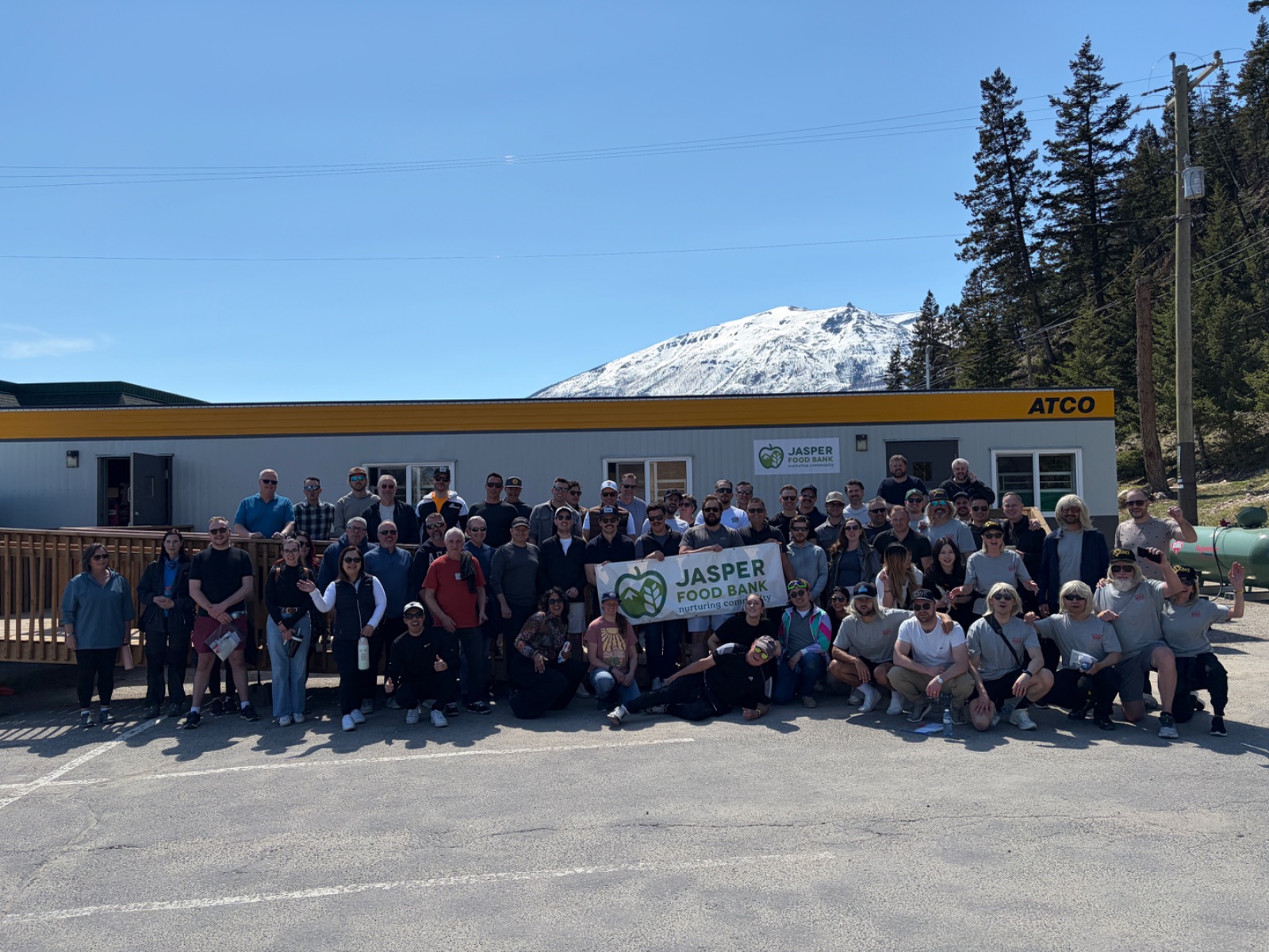 Cushman & Wakefield Edmonton team at the Jasper Food Bank drive