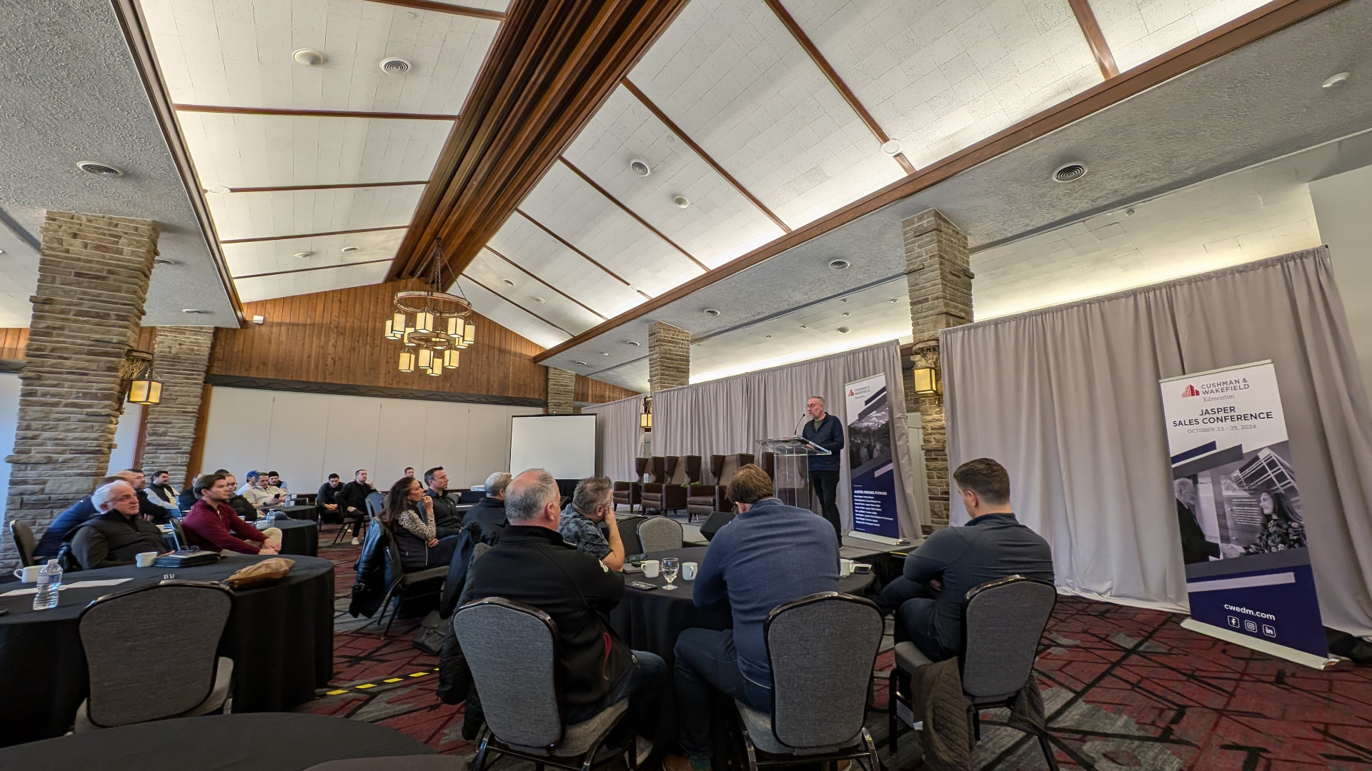 Cushman & Wakefield Edmonton team attending the Jasper sales conference